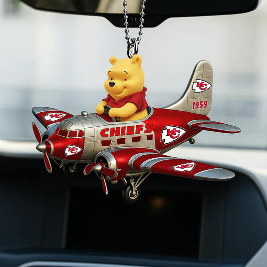 NFL KCC x Winnie The PH Premium Car Hanging Ornament DDT NTL