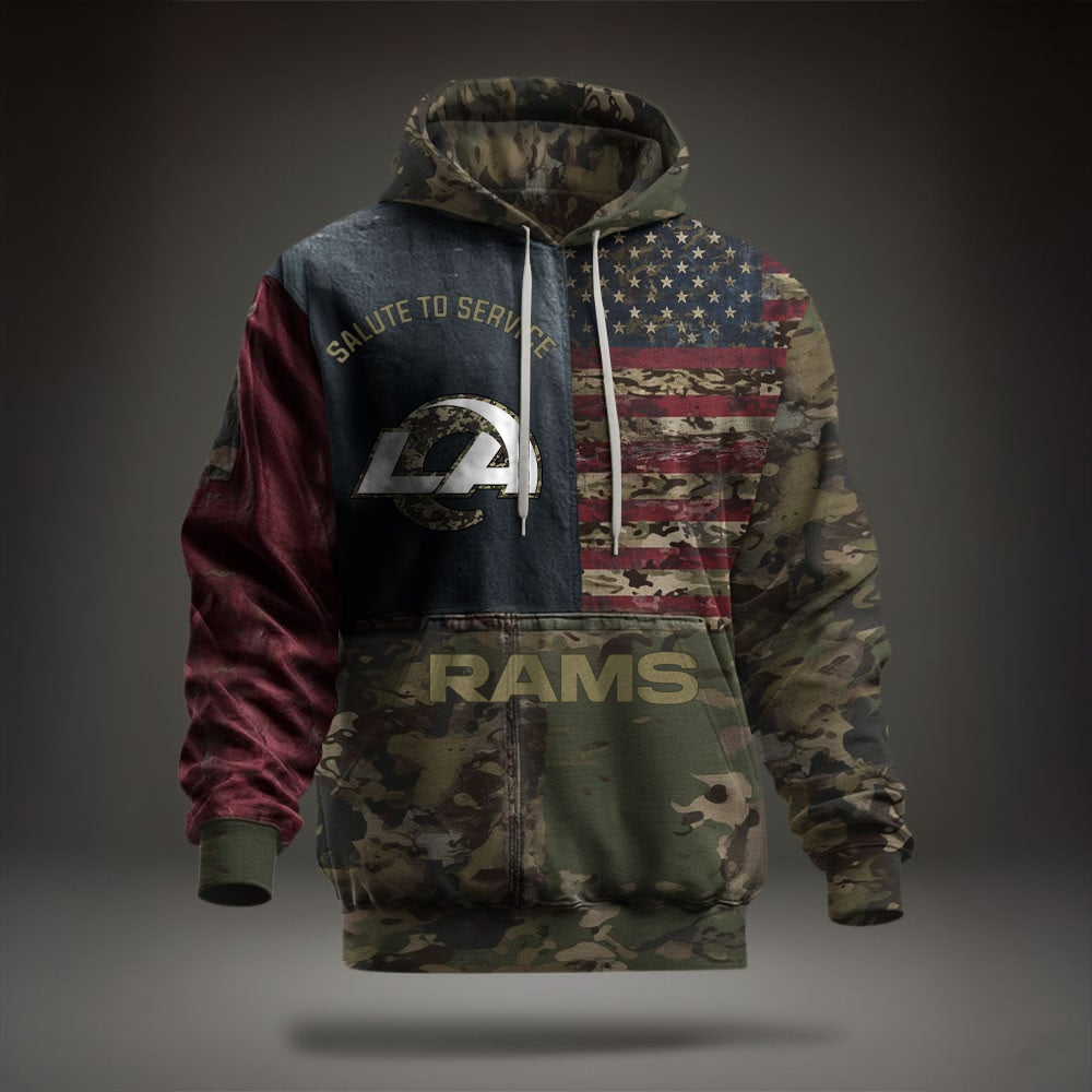 NFL LAR Salute To Service Hoodie DDT NTL
