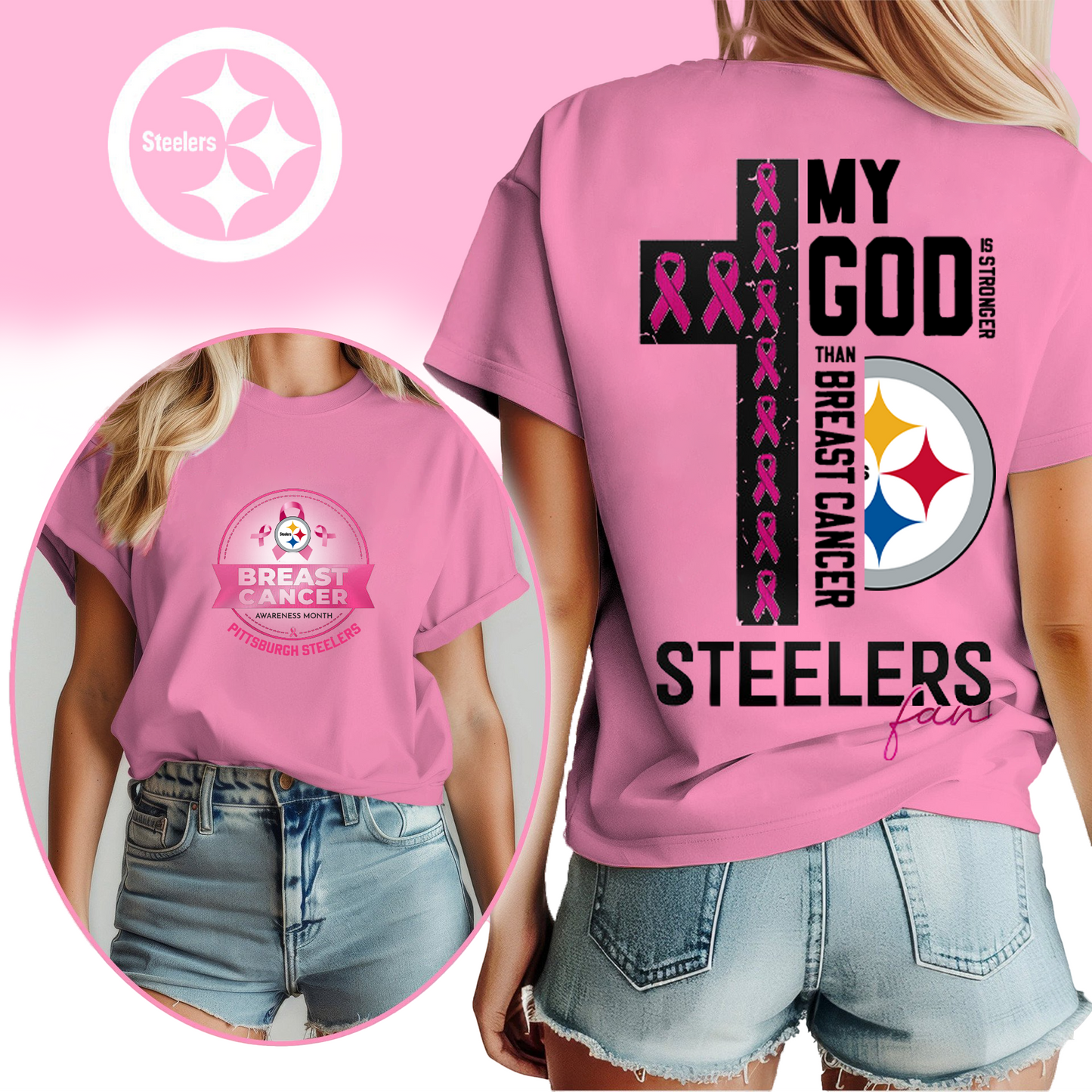 NFL PS - Breast Cancer My God In Stronger Shirt DDT HLP
