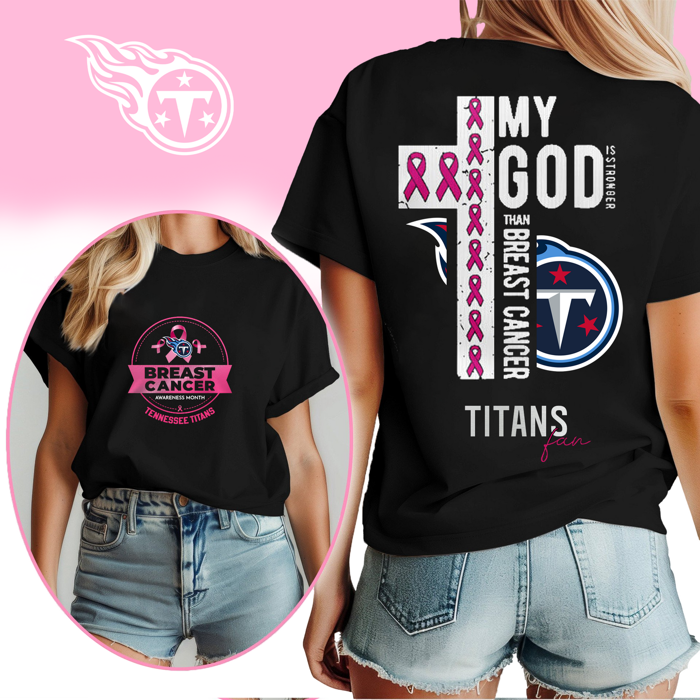 NFL TT - Breast Cancer My God In Stronger Shirt DDT HLP