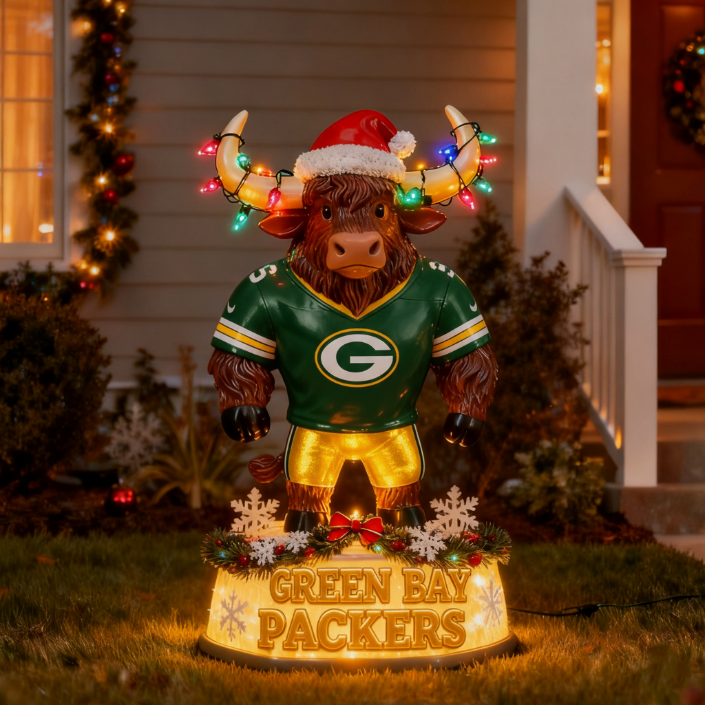 NFL x GBP Spirit Yak Christmas LED Statue V1 NAK