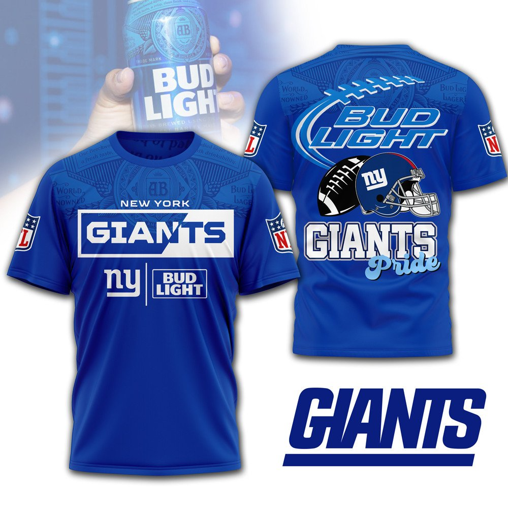 NYG Premium NFL x Bud Light 3D T-shirt DDT CTND