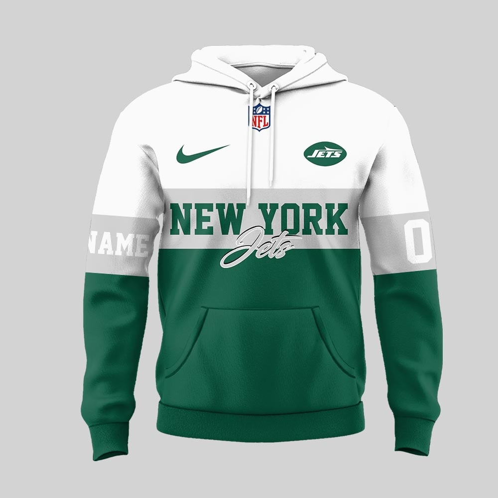 NYJ Premium NFL Customizable Teddy Bear Hoodie DDT HLPHUONG