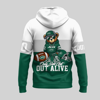 NYJ Premium NFL Customizable Teddy Bear Hoodie DDT HLPHUONG