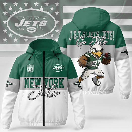 NYJ Premium NFL Fan Pride Windbreaker Jacket DDT NTL