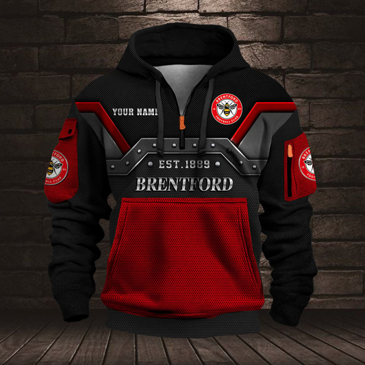 Personalized BRE Premium EPL Half Zip Heavy Hoodie DDT NTL