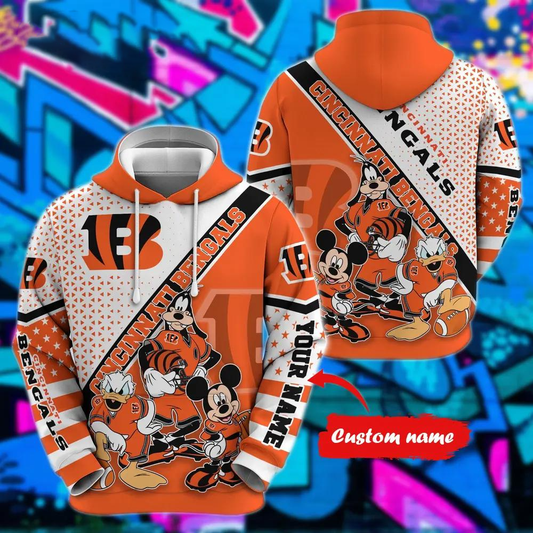 Personalized CIN x NFL Character Cartoon Movie Unisex Hoodie DDT CTND