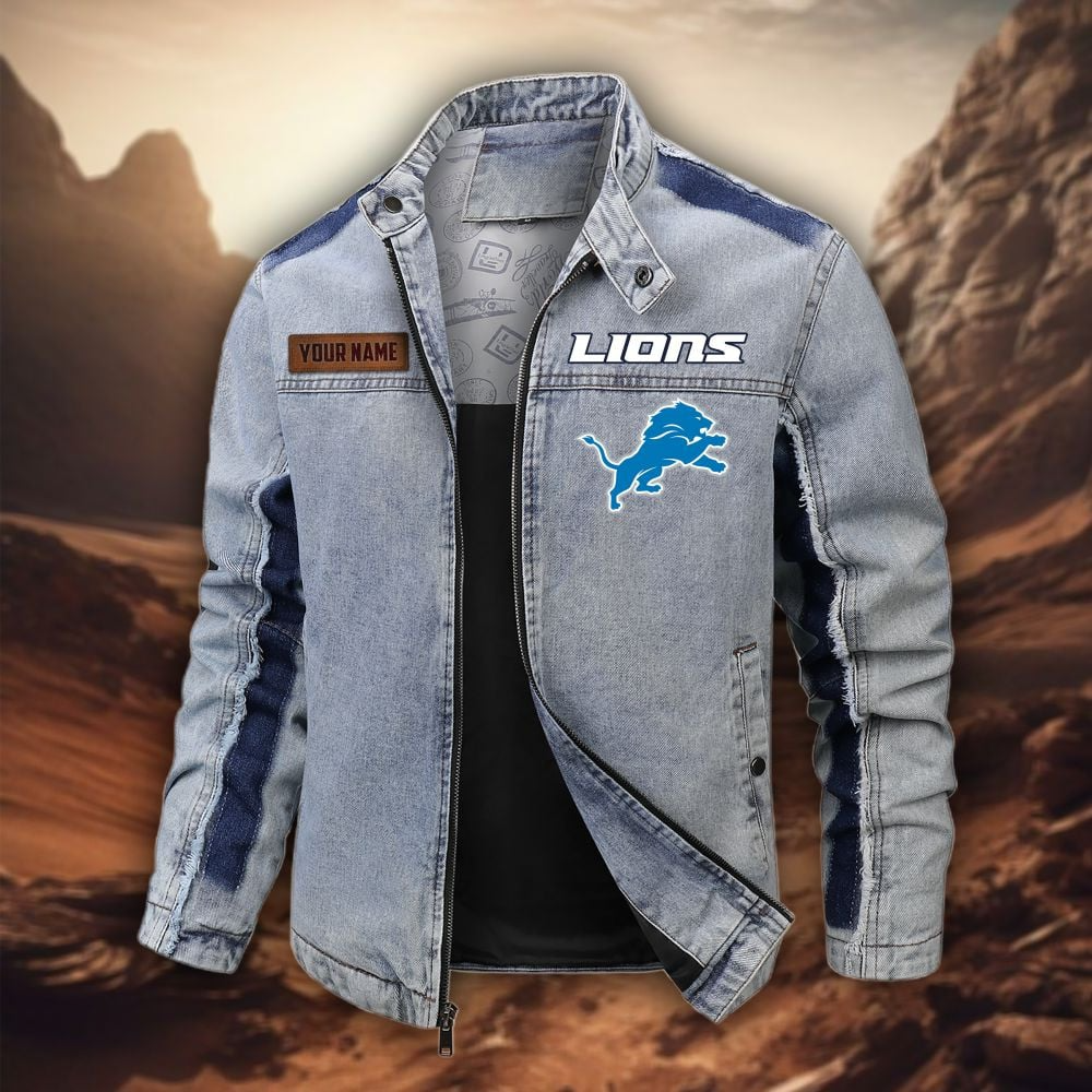 Personalized DL Premium NFL Street Scar Denim Jacket DDT CTND