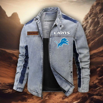 Personalized DL Premium NFL Street Scar Denim Jacket DDT CTND