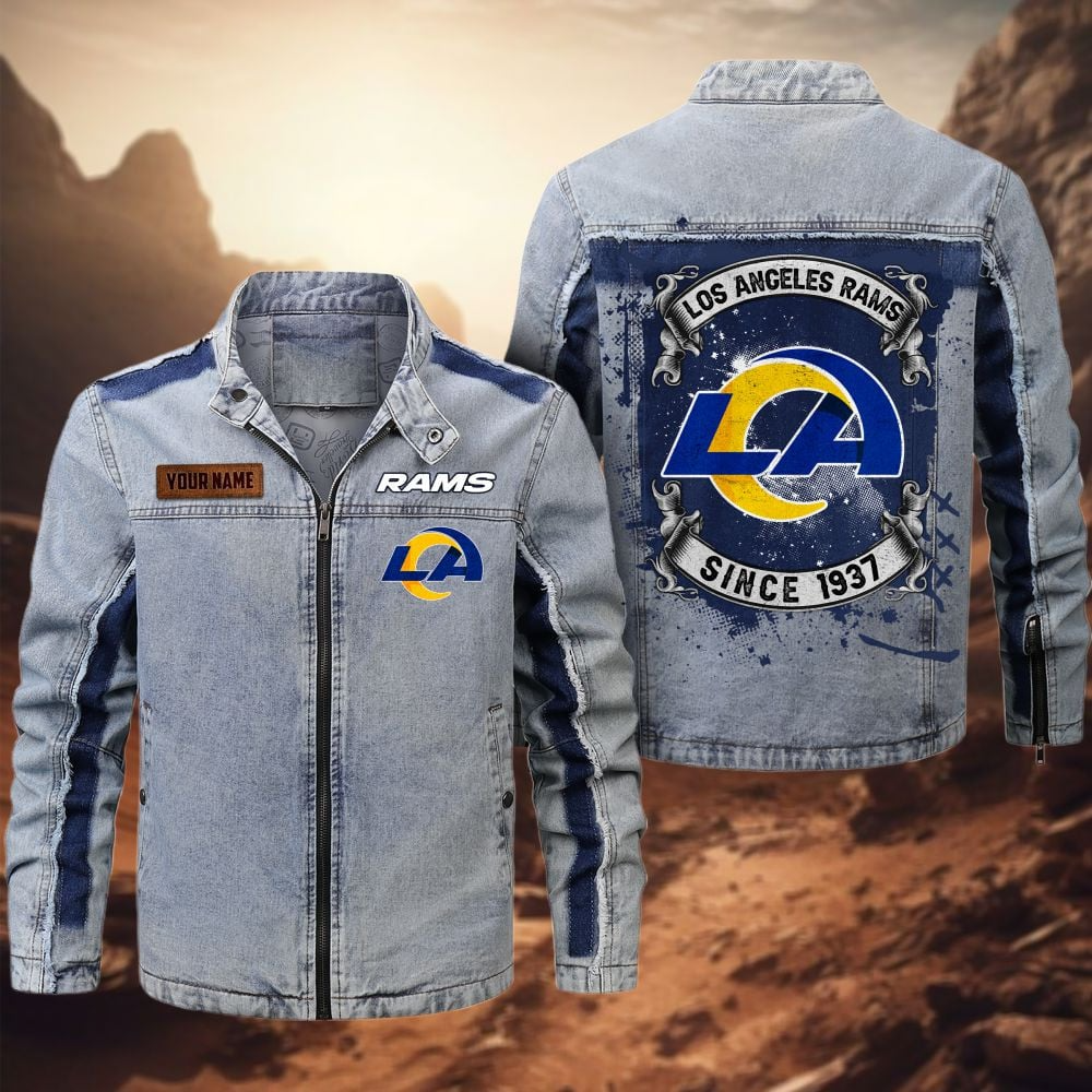Personalized LAR Premium NFL Street Scar Denim Jacket DDT CTND