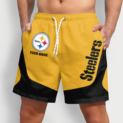 PIT x NFL Team Special Short Pants For Men Custom Name Gifts DATND TANTD25