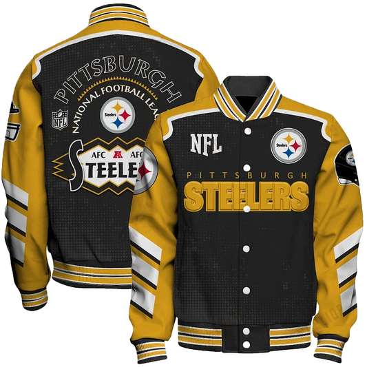 Pittsburgh Steelers Football Team 2024- 25 Relentless Determination Unisex Varsity Jacket DDT HLPHUONG