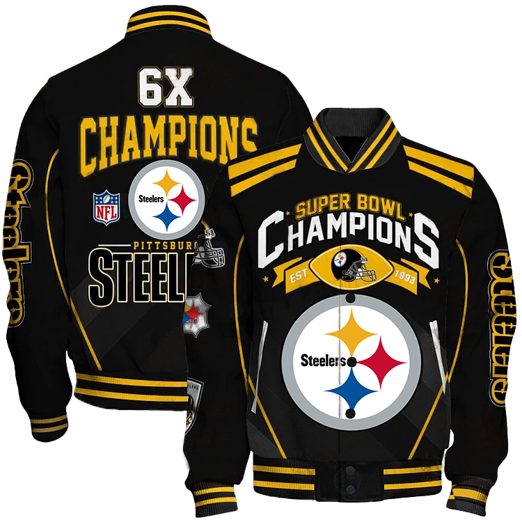Pittsburgh Steelers National Football League Champions Varsity Jacket DDT 171025 HLPHUONG