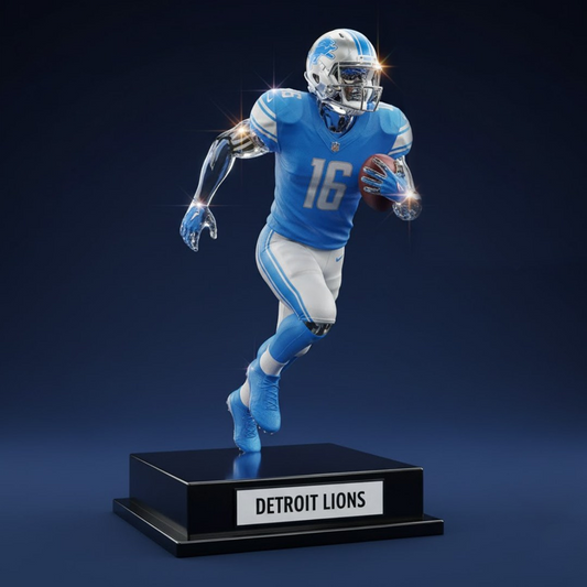 Premium DET x NFL Crystal Style Desktop Ornament DatND DVT
