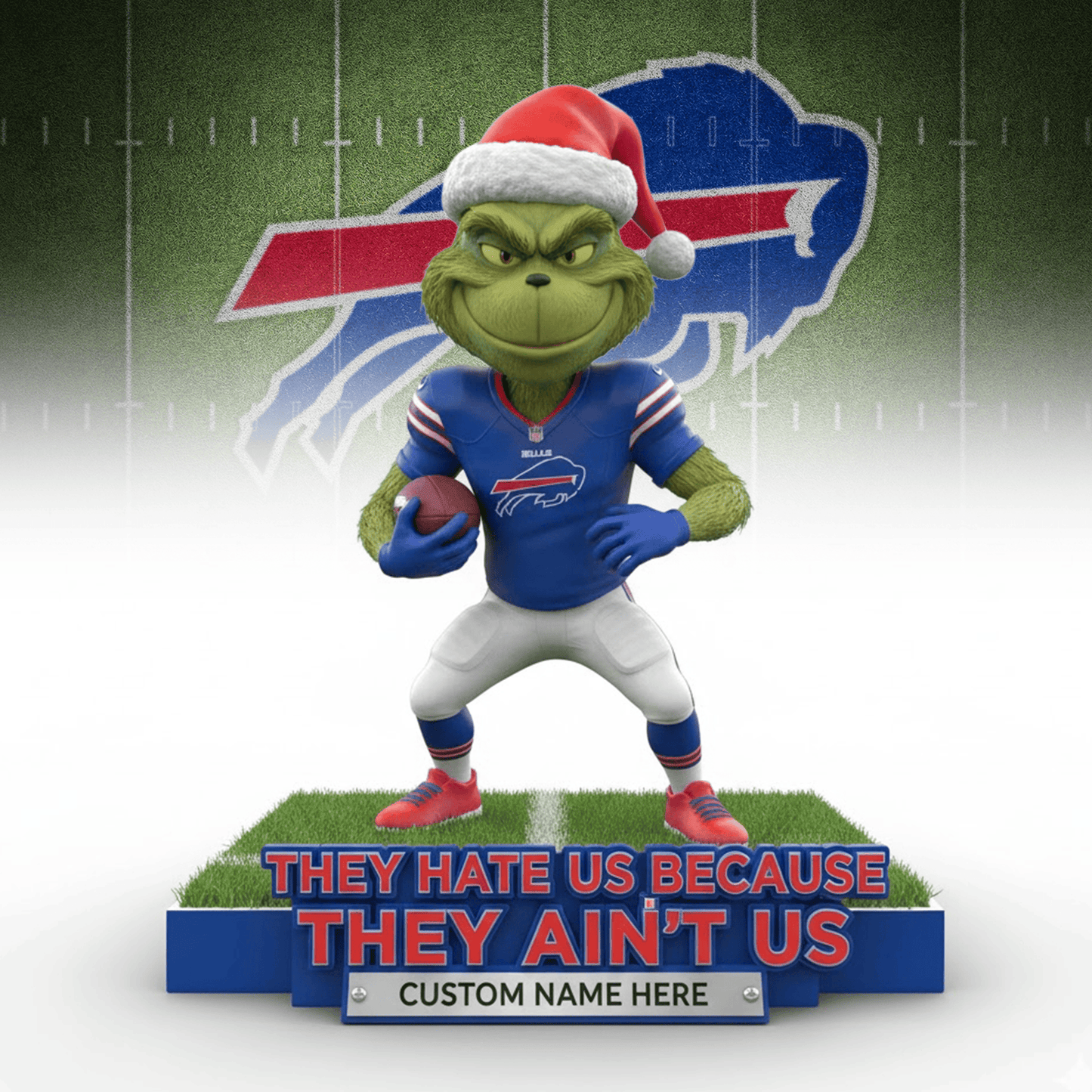 Premium NFL BB Christmas The Grinch Arcylic Plaque V1 NMD
