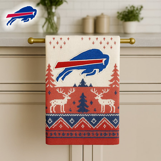 Premium NFL BUF Christmas Kitchen Towel V1 NMD TTV
