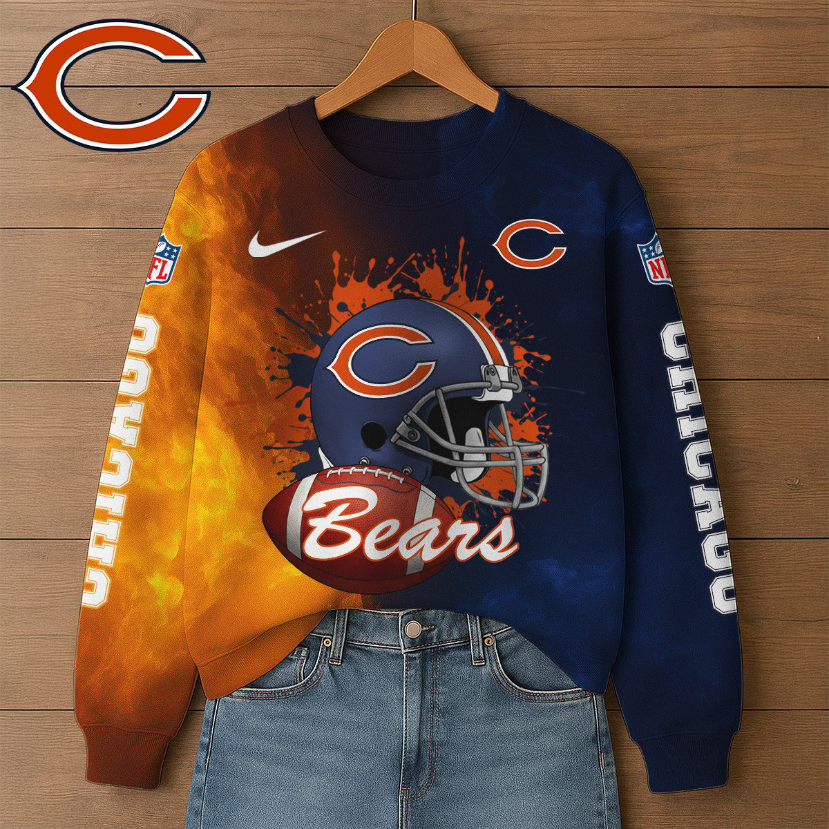 Premium NFL CHI Printed Sweatshirt V1 NMD TTV