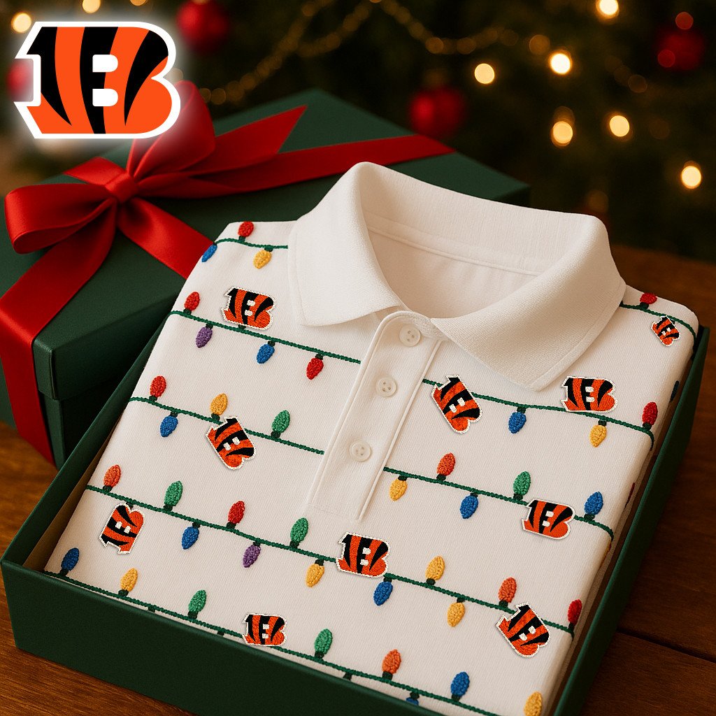Premium NFL CIN Christmas Polo Shirt V2 NMD NHM