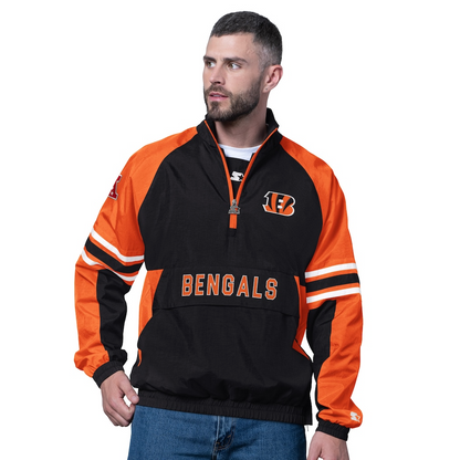 Premium NFL CIN Legacy Quarter-Zip Jacket V1 NMD TTV
