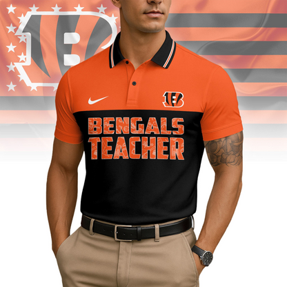 Premium NFL CIN Teacher Appreciation Polo Shirt V15 NMD TTV