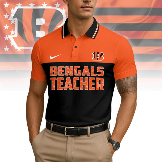 Premium NFL CIN Teacher Appreciation Polo Shirt V15 NMD TTV