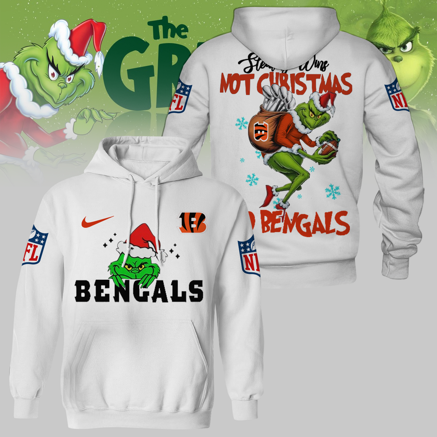 Premium NFL CIN x The Grinch Shirt V3 NMD TTV