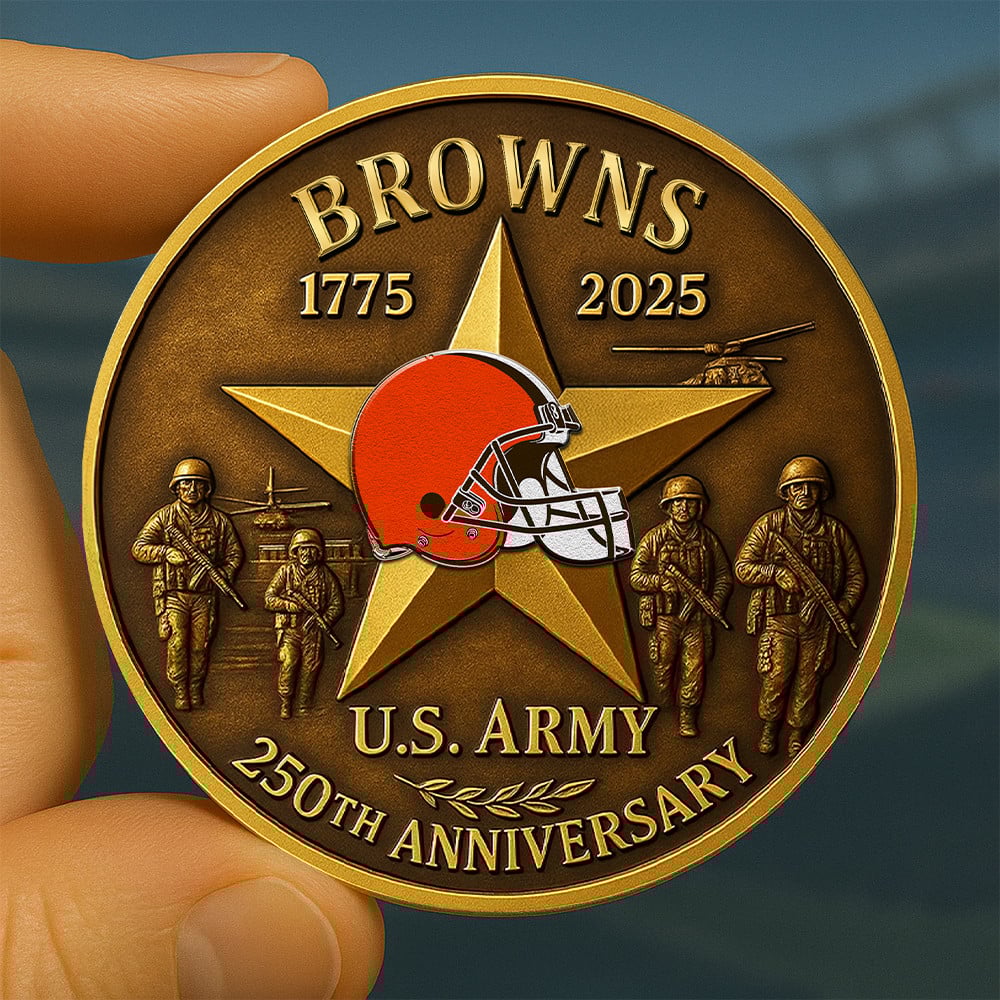 Premium NFL CLE U.S Army Anniversary Coin V1 NMD NHM