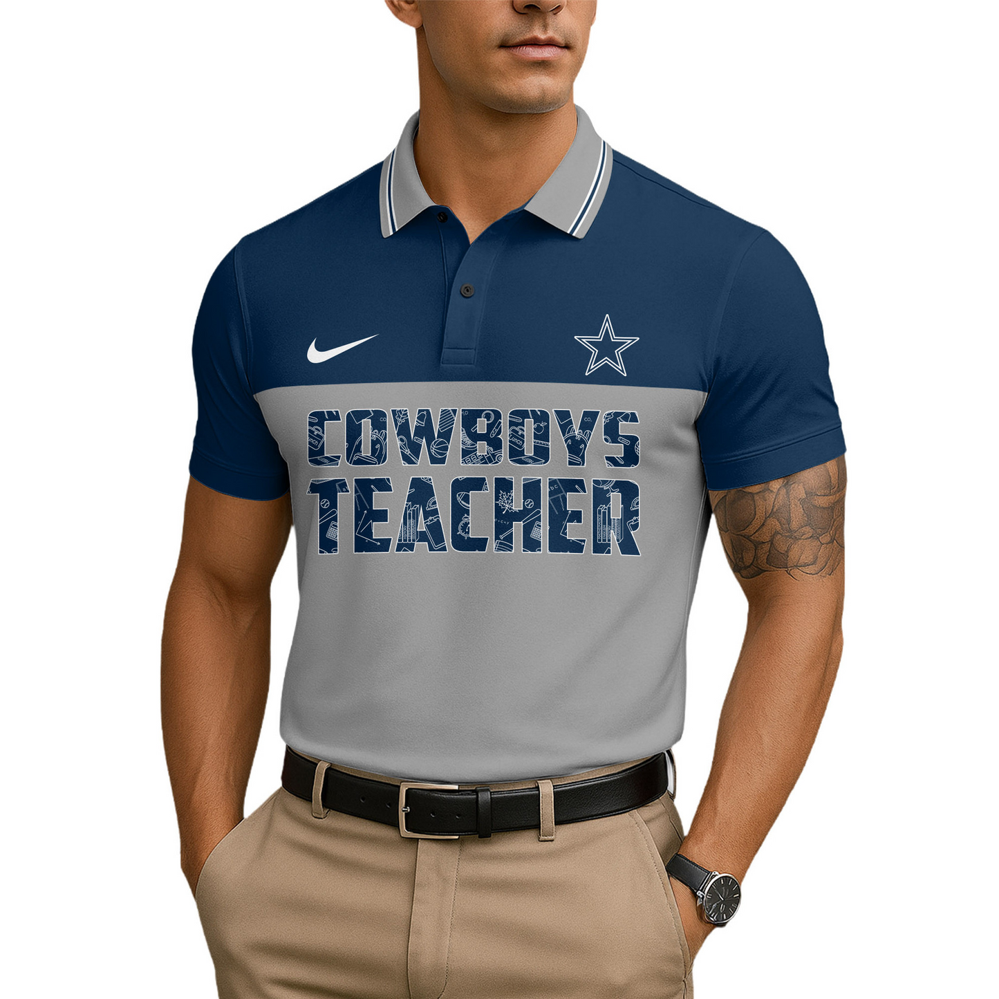 Premium NFL DAL Teacher Appreciation Polo Shirt V15 NMD TTV