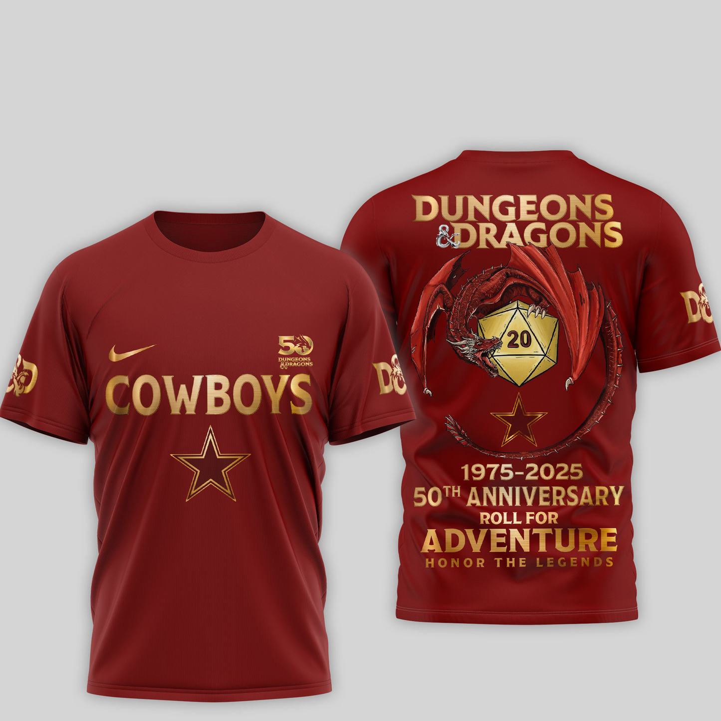 Premium NFL DAL x Dungeons And Dragons 50th Anniversary Shirt V15 NMD TTV
