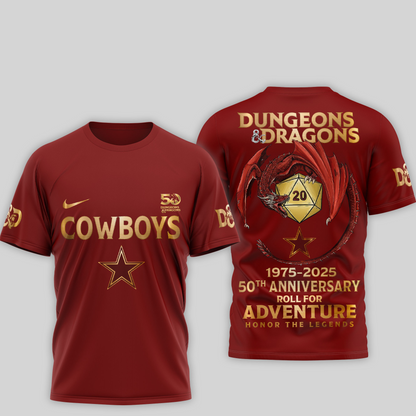 Premium NFL DAL x Dungeons And Dragons 50th Anniversary Shirt V15 NMD TTV