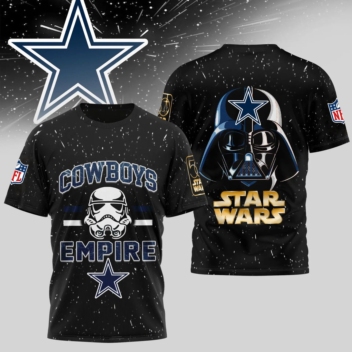 Premium NFL DAL x Star Wars 3D Shirt NDT NHM