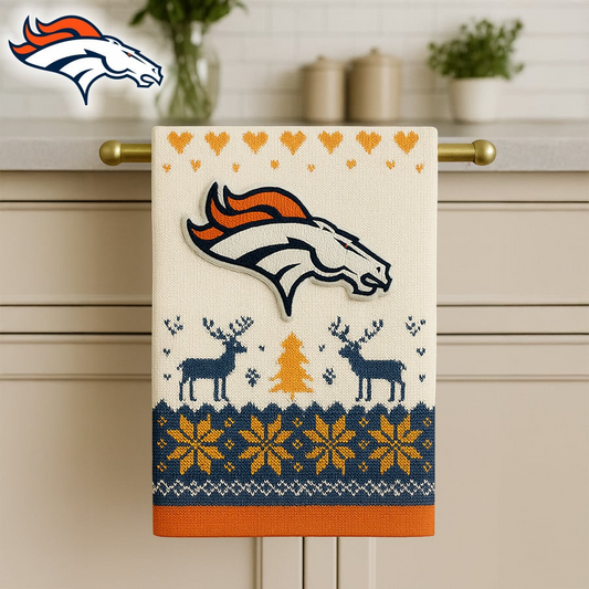 Premium NFL DEN Christmas Kitchen Towel V1 NMD TTV