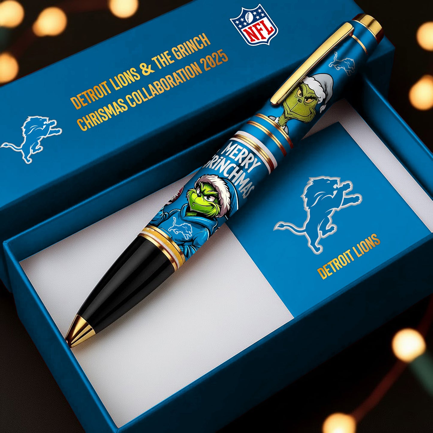Premium NFL DET x The Grinch Christmas Limited Edition Pen 2025 V1 NMD NHM