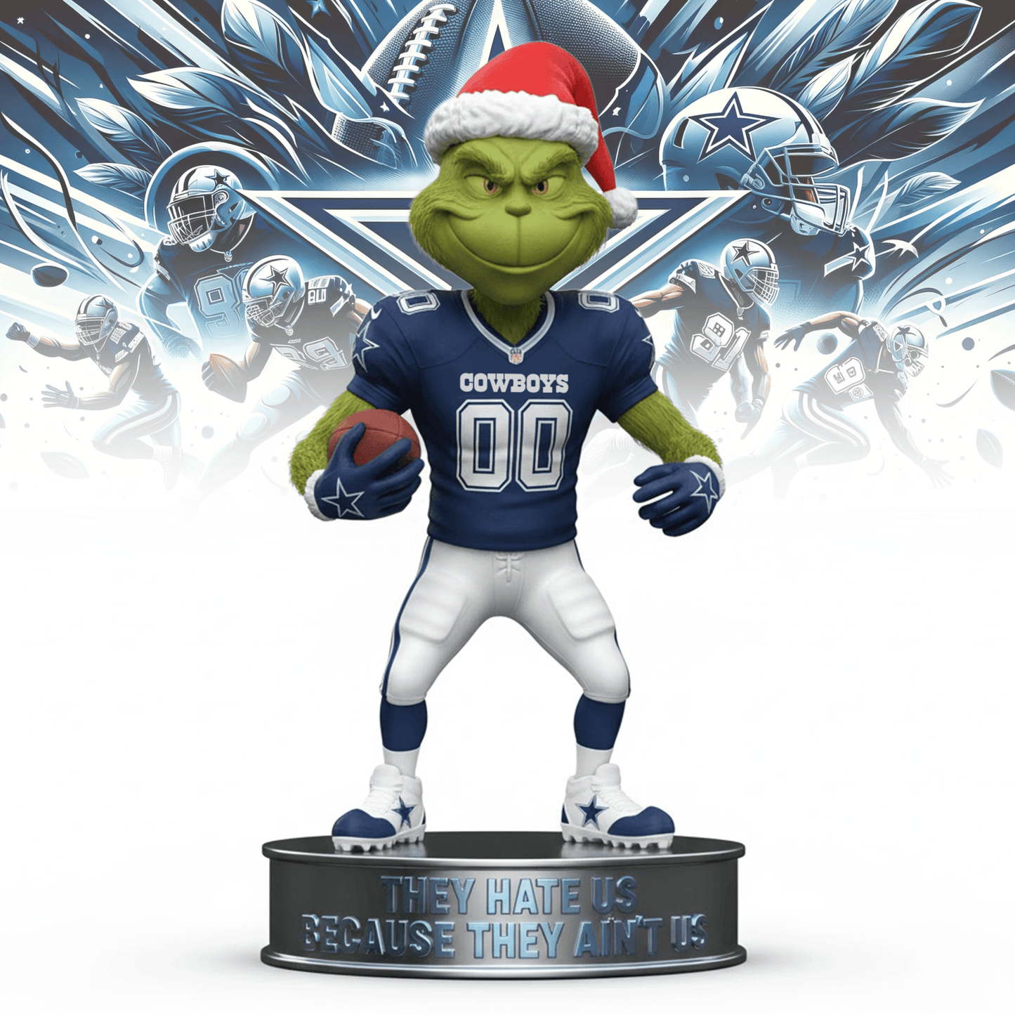 Premium NFL DLCB Christmas The Grinch Arcylic Plaque V1 NMD
