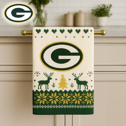Premium NFL GB Christmas Kitchen Towel V1 NMD TTV