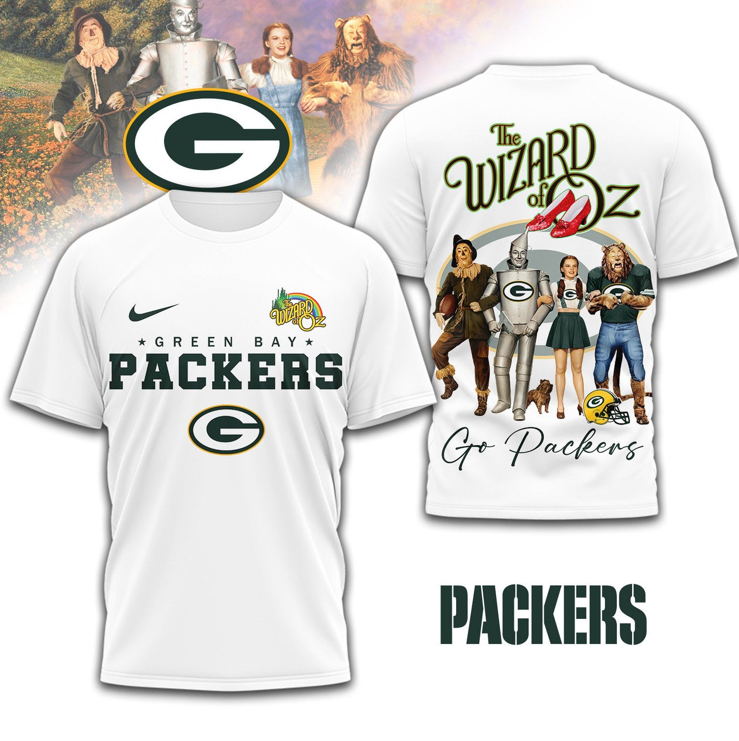Premium NFL GB x The Wizard Of Oz T-shirt V1 NMD NHM