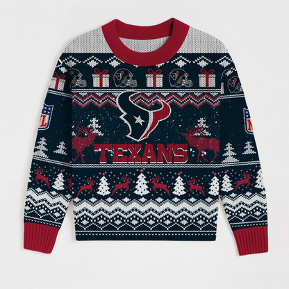 Premium NFL HOU Holiday Sweatshirt & Shorts Set V1 NMD TTV