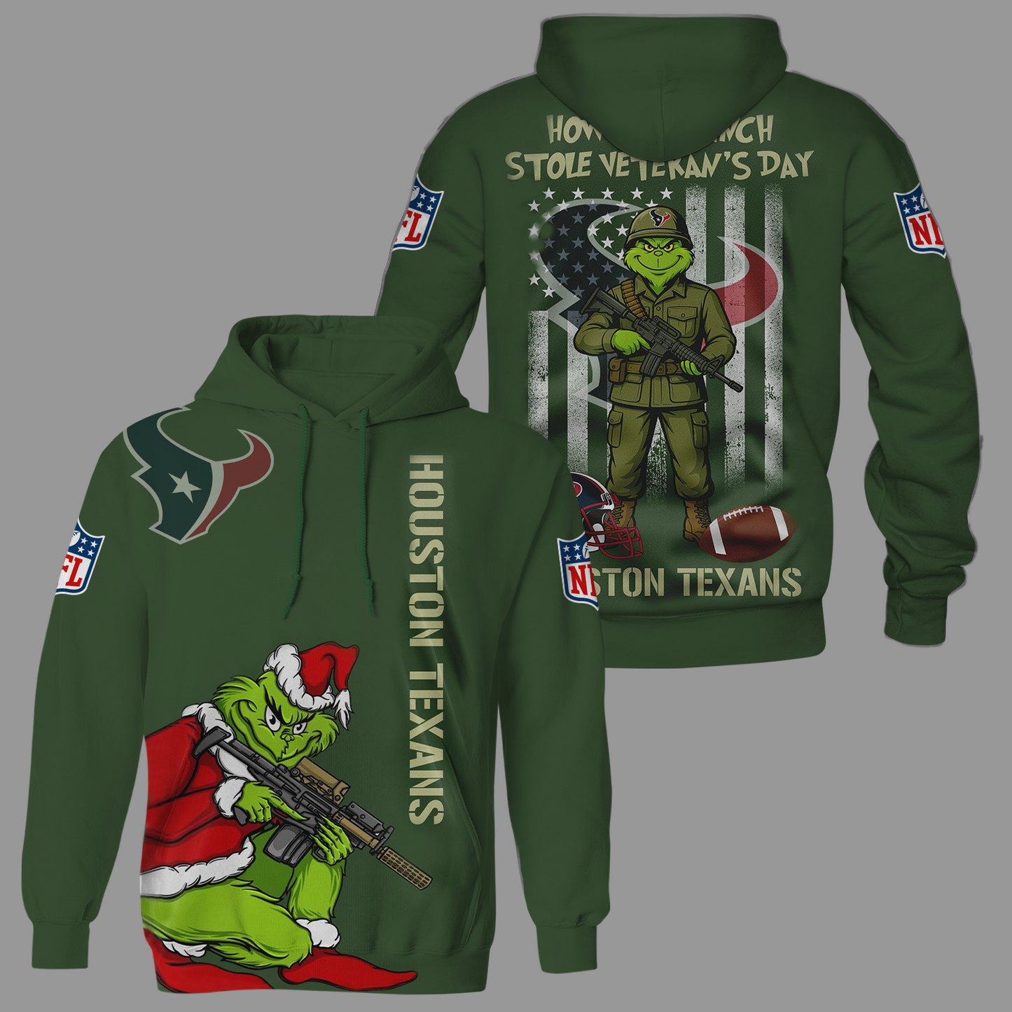 Premium NFL HOU The Grinch Salute Veterans Shirt V1 NMD 311025 TTV