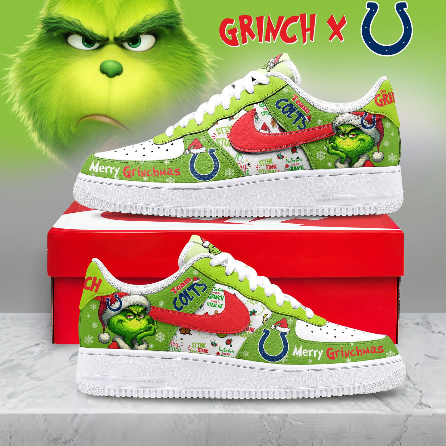 Premium NFL IC x The Grinch AF1 Sneaker V3 NMD NTL