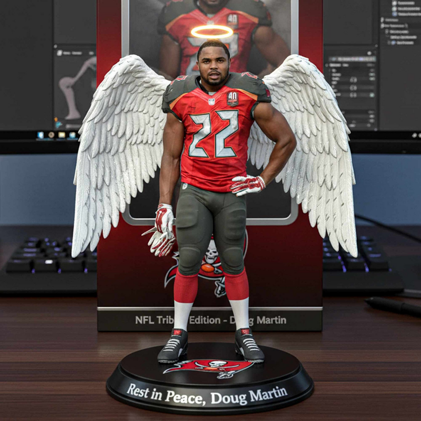 Premium NFL In Memory Of Doug Martin Acrylic Plaque  V2 NMD TTV