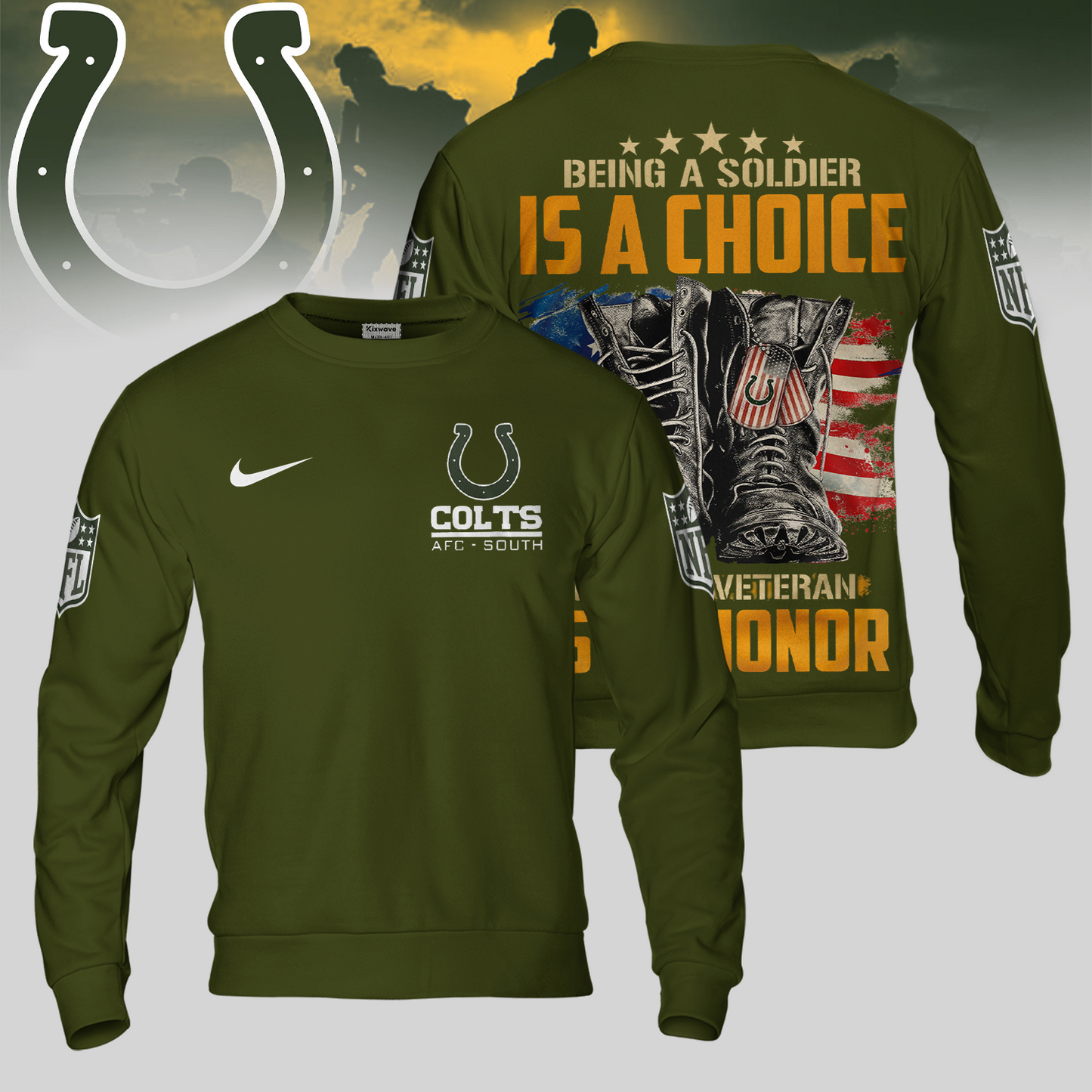 Premium NFL IND Army Veteran Shirt V1 NMD 221025 TTV