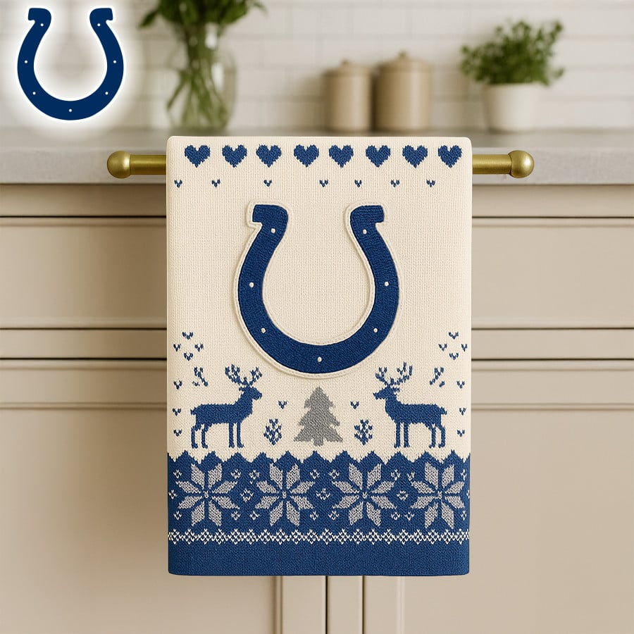 Premium NFL IND Christmas Kitchen Towel V1 NMD TTV