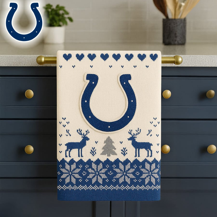 Premium NFL IND Christmas Kitchen Towel V1 NMD TTV