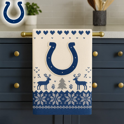 Premium NFL IND Christmas Kitchen Towel V1 NMD TTV