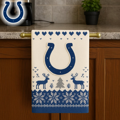 Premium NFL IND Christmas Kitchen Towel V1 NMD TTV