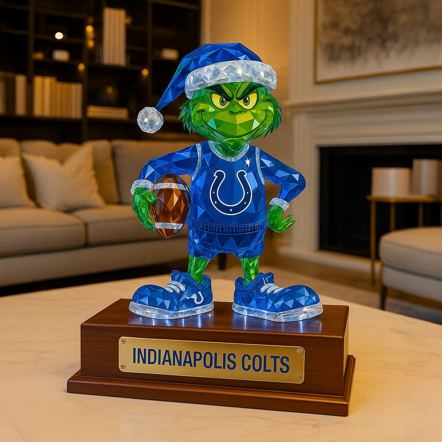 Premium NFL IND Crystal Style Desktop Ornament V1 NMD  TTV