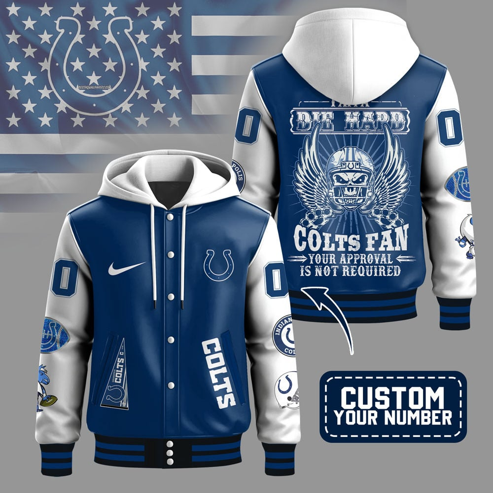 Premium NFL IND Die Hard Baseball Jacket V1 NMD TTV