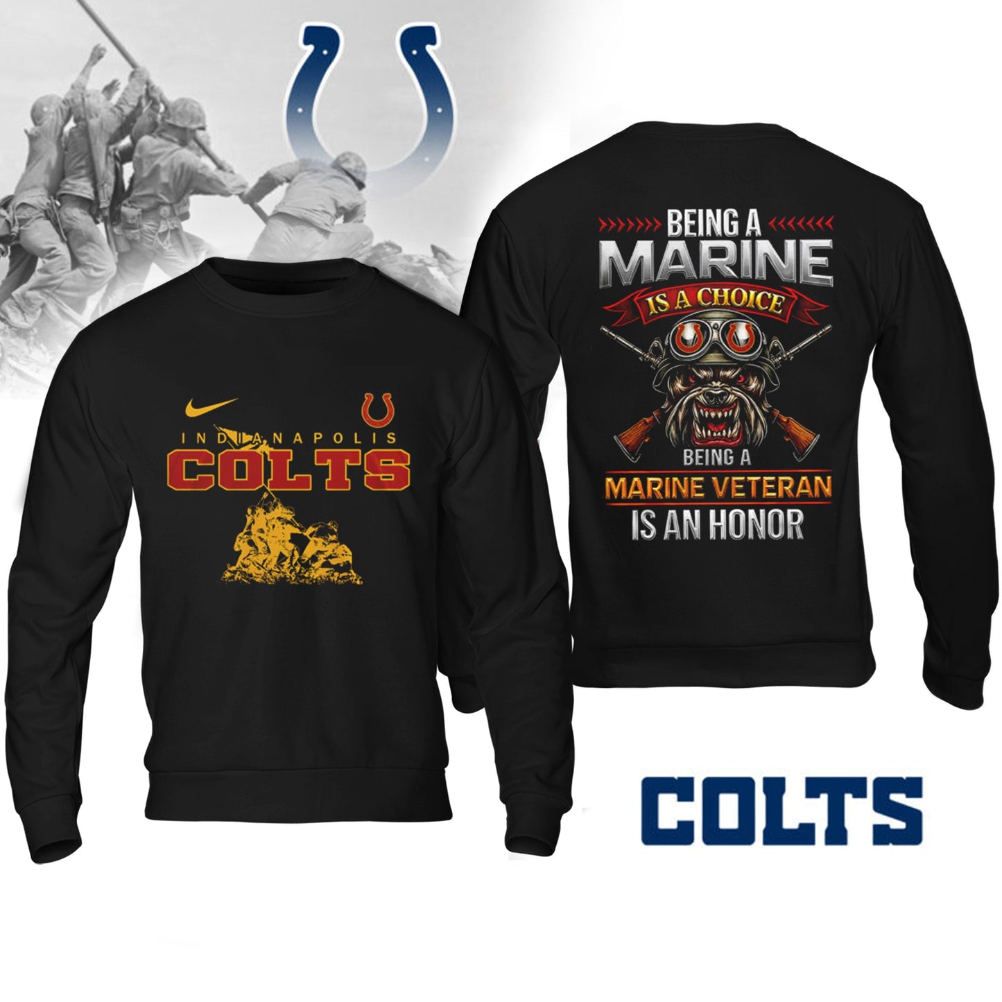 Premium NFL IND Marine Veteran Shirt V2 NMD NHM