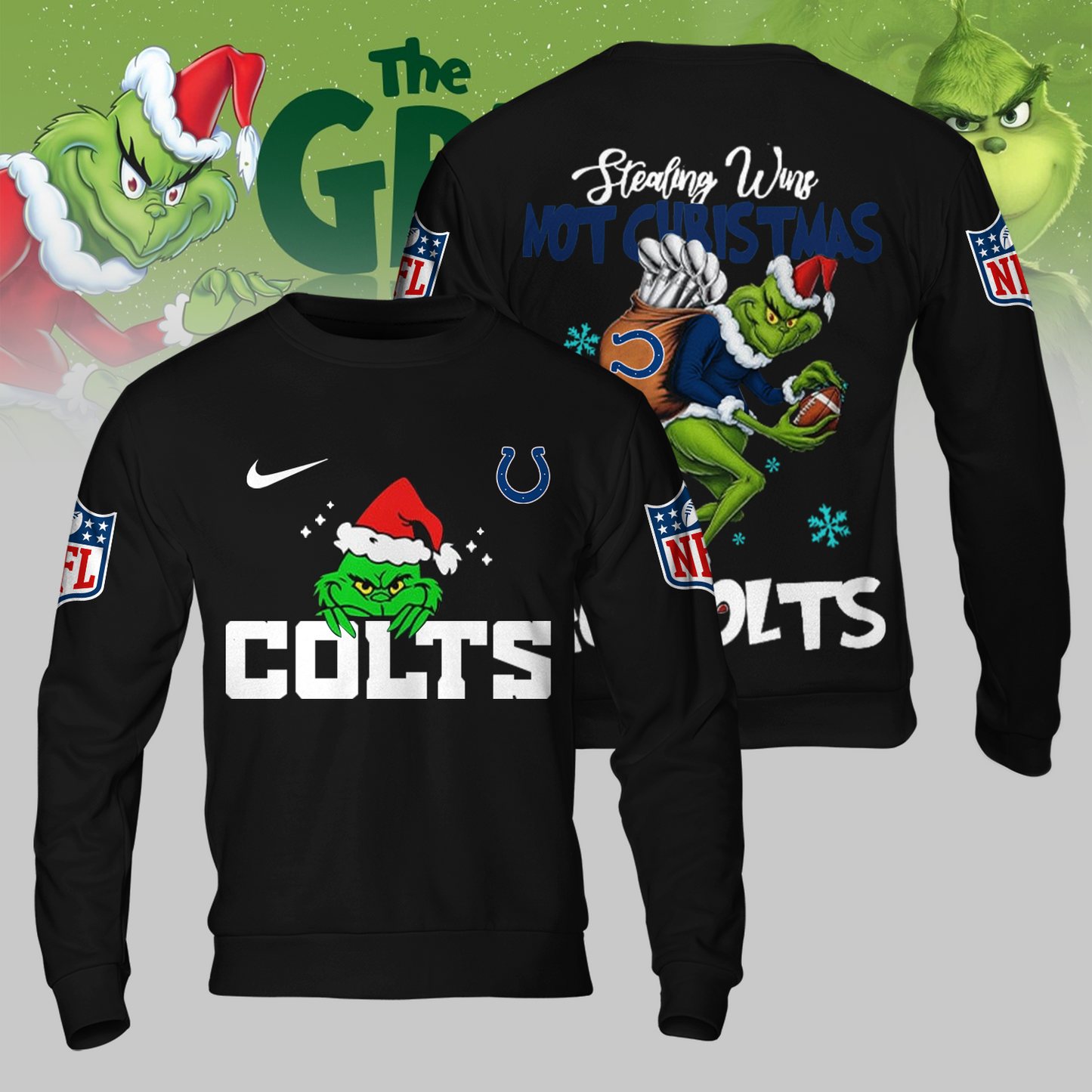 Premium NFL IND x The Grinch Shirt V3 NMD TTV