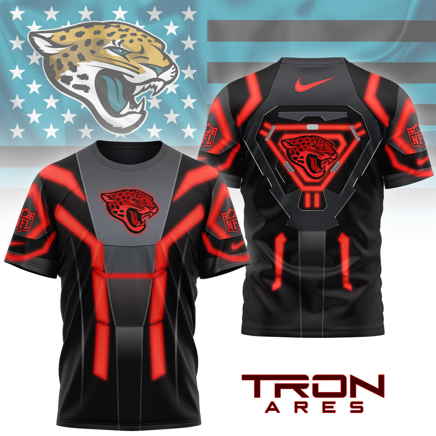 Premium NFL JAC Sci-Fi Tron Ares T-shirt V1 NMD TTV